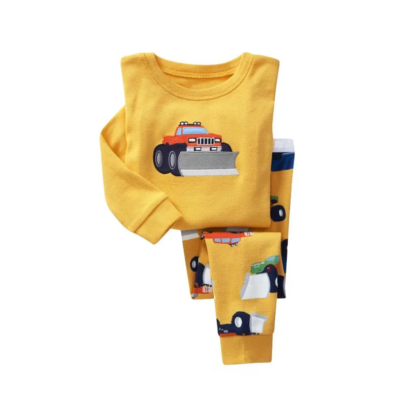 kids pajamas set baby pijama boys animal embroidery sleepwear girls cute 100% cotton soft nightwear children clothing homewear