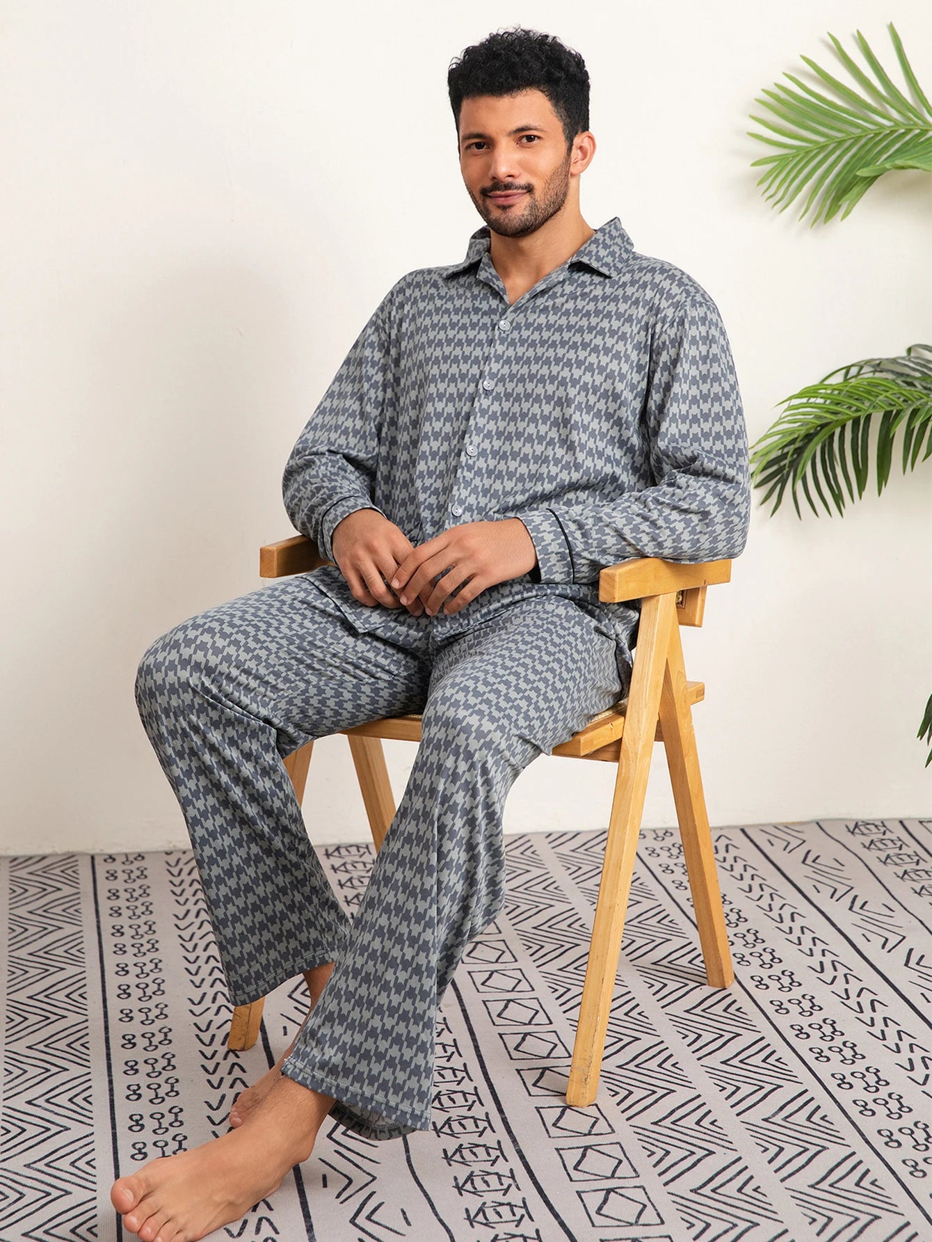 Casual Pajamas for Men, Autumn and Winter 2025 New Long-Sleeved Versatile Youth Stylish Autumn and Winter Set Loungewear