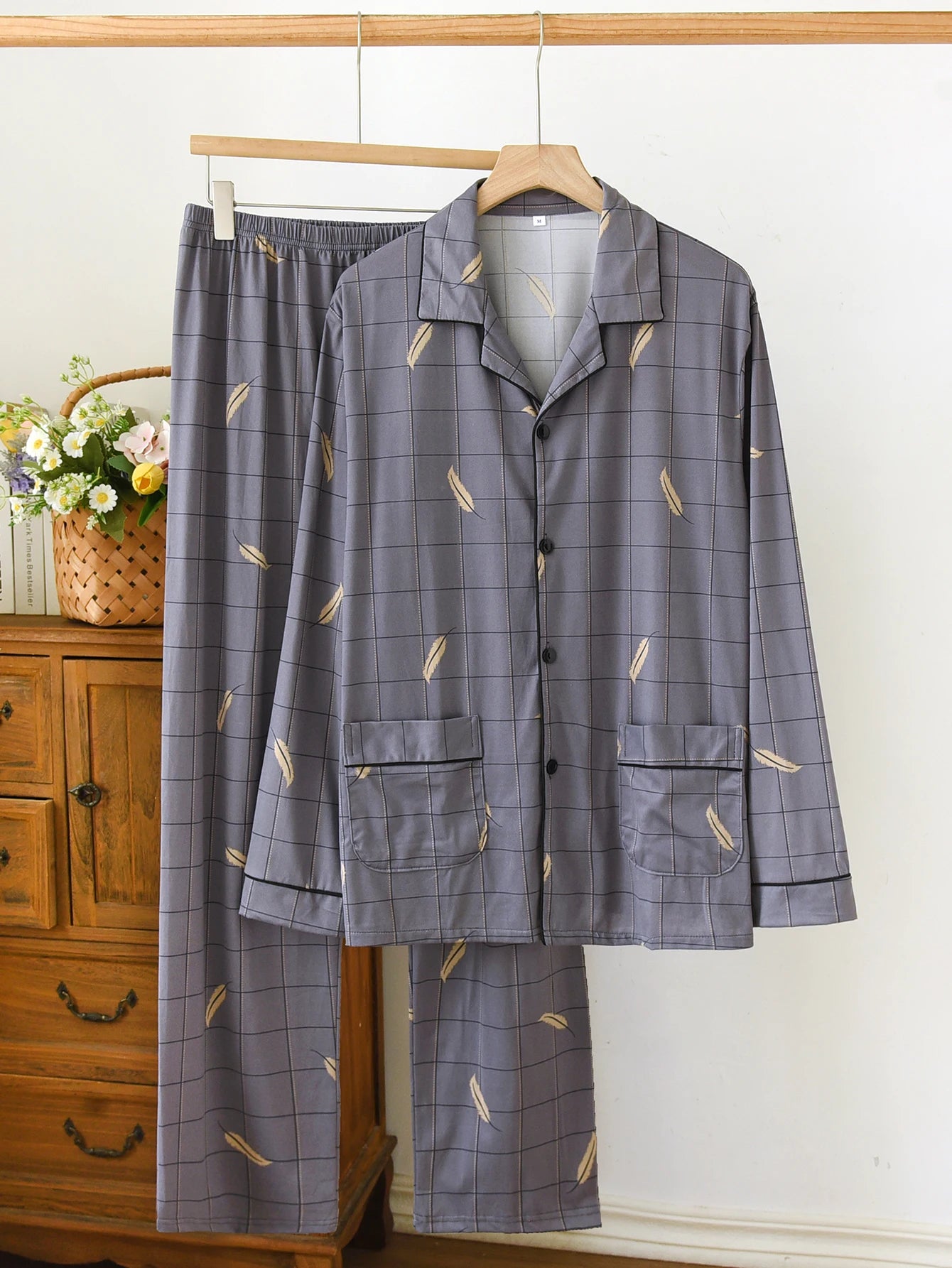 Casual Pajamas for Men, Autumn and Winter 2025 New Long-Sleeved Versatile Youth Stylish Autumn and Winter Set Loungewear