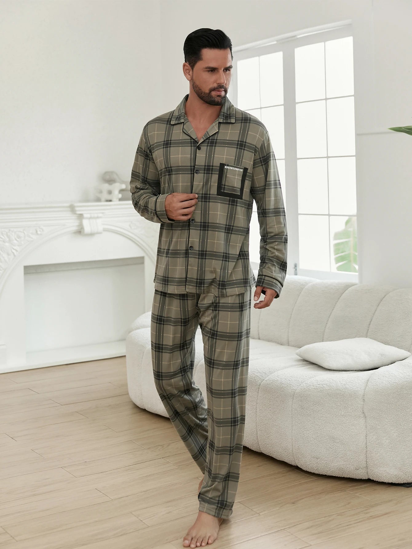 Casual Pajamas for Men, Autumn and Winter 2025 New Long-Sleeved Versatile Youth Stylish Autumn and Winter Set Loungewear