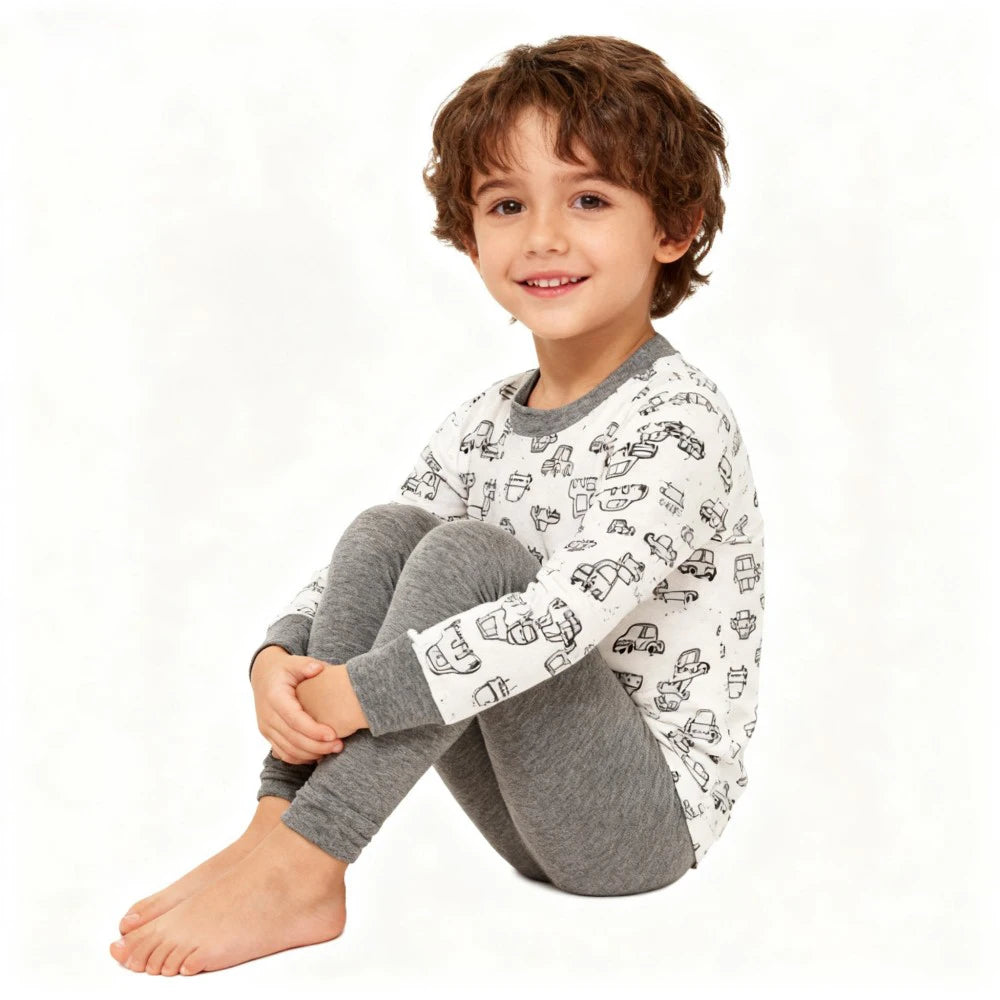 kids pajamas set baby pijama boys animal embroidery sleepwear girls cute 100% cotton soft nightwear children clothing homewear