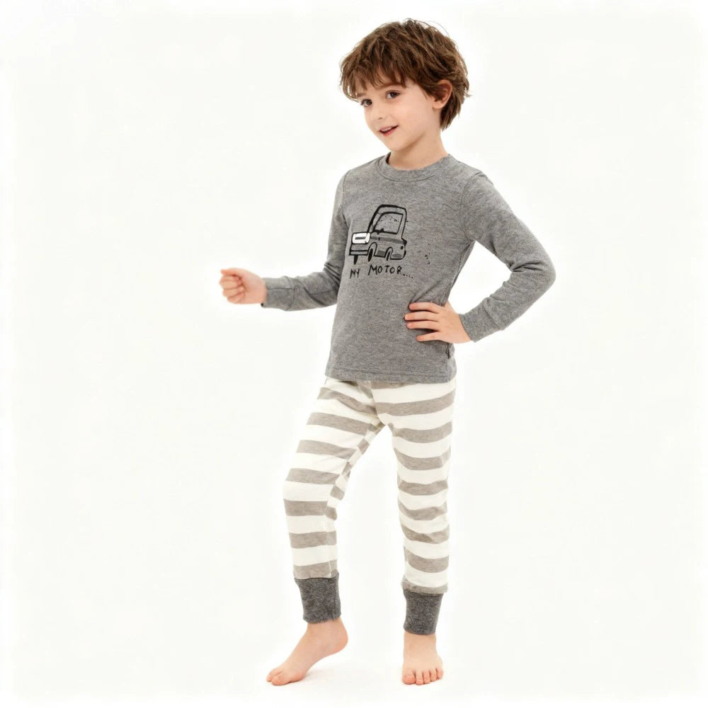 kids pajamas set baby pijama boys animal embroidery sleepwear girls cute 100% cotton soft nightwear children clothing homewear